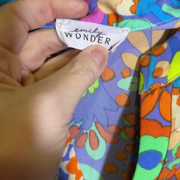 Blue and Orange Shirt with Vibrant Design - Picture 3 of 4